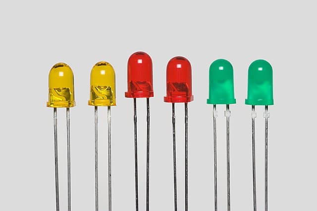 LED, a semiconductor that emits light
