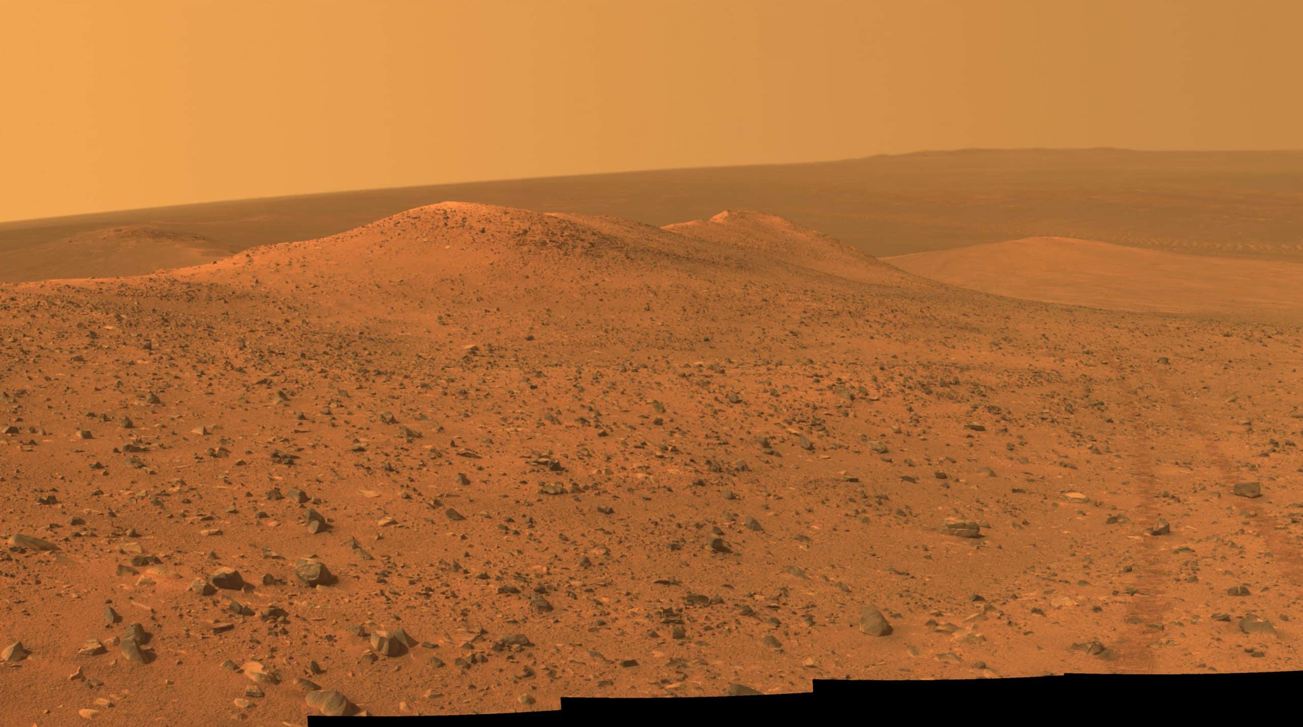A view of the Martian surface as recorded by NASA’s Mars exploration rover “Opportunity”