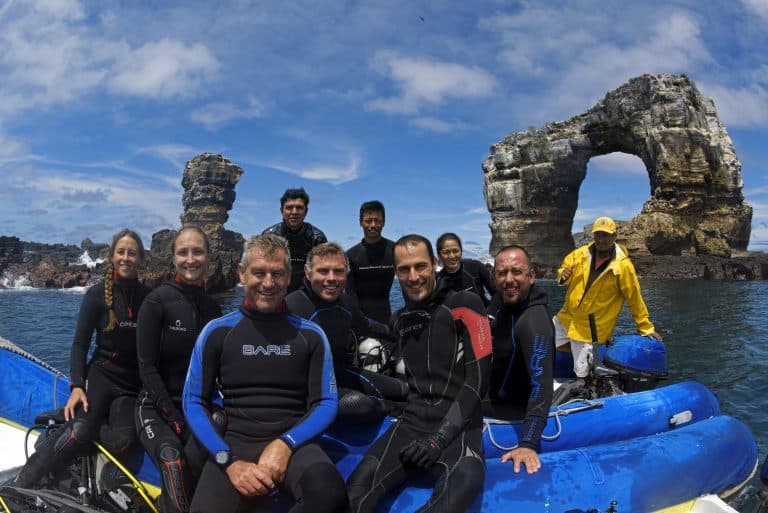 The team of scientists who work to study and save the whale sharks