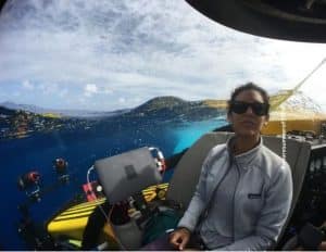 Descending into the depths in the submersible Nadir off