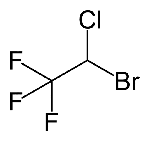 Halothane is a commonly used general anaesthetic
