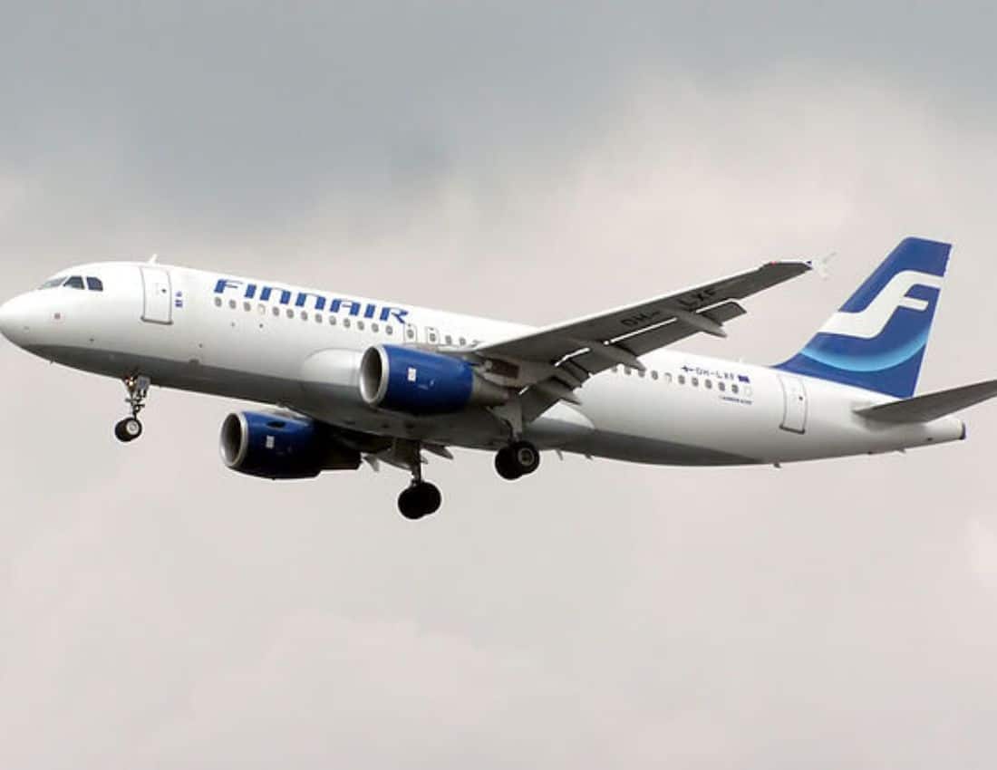 A commercial plane flying in the sky