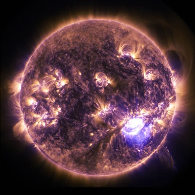 Example of lots of solar activity, ranging from small solar flares to coronal mass ejections