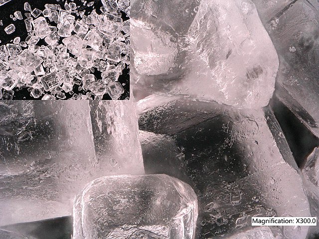 Sugar crystals under the microscope
