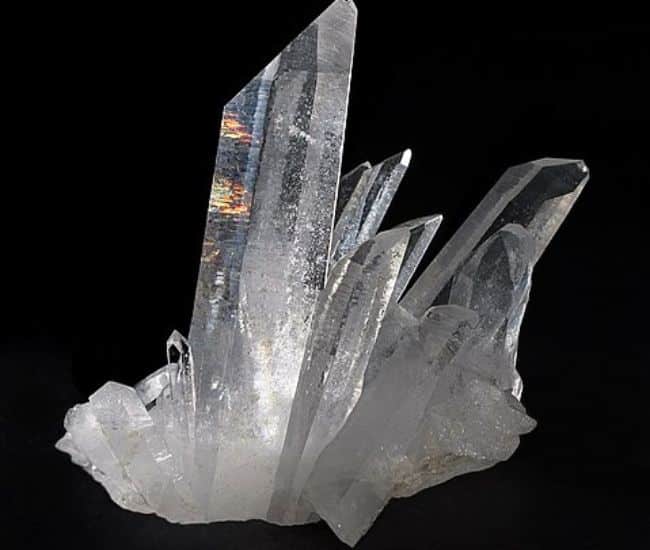 A quartz crystal