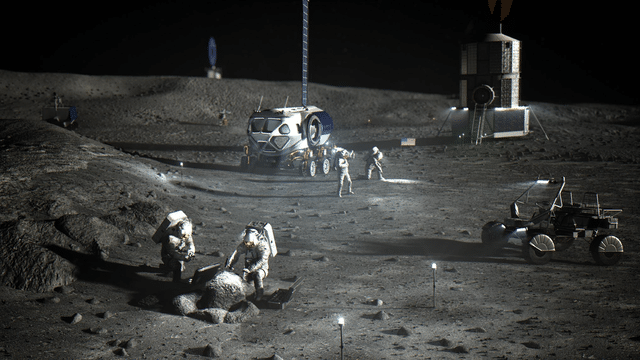 How a human colony may look on the lunar surface