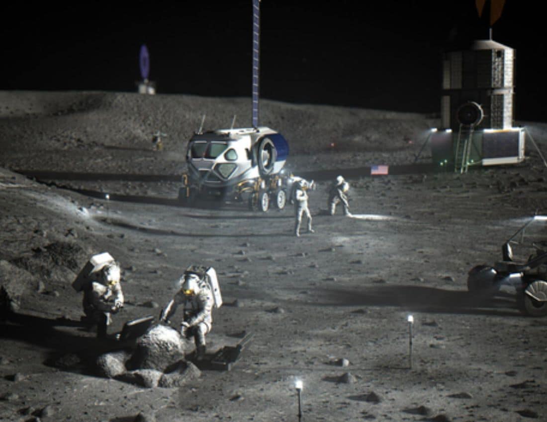 How a human colony may look on the lunar surface