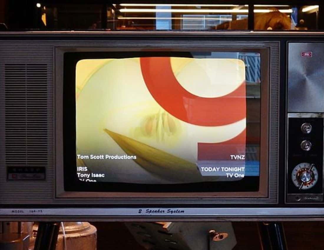 old-fashioned television set with a cathode ray tube