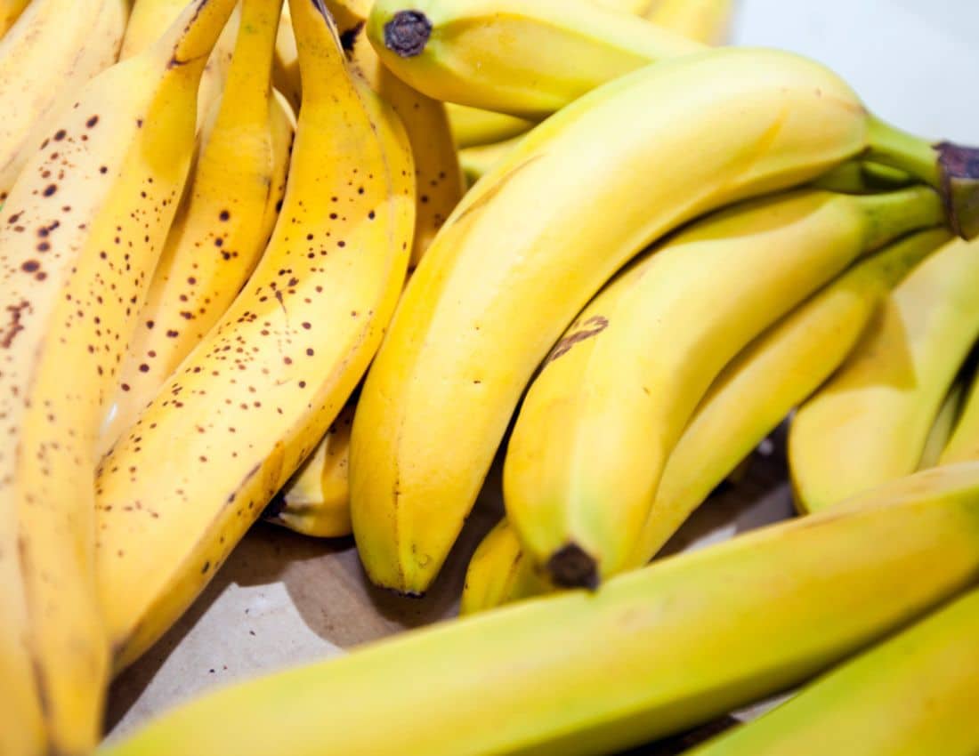 fresh yellow bananas