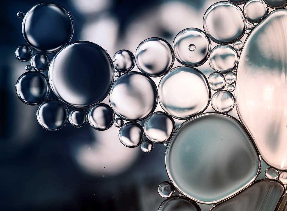 Water bubbles abstract