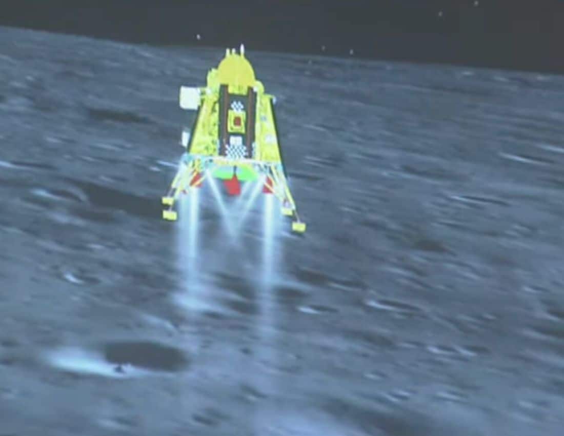 India’s Chandrayaan-3 lander successfully touched down on the south pole of the Moon