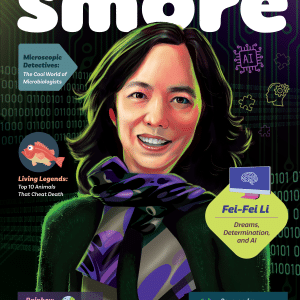 Magazine cover featuring Fei Fei Li
