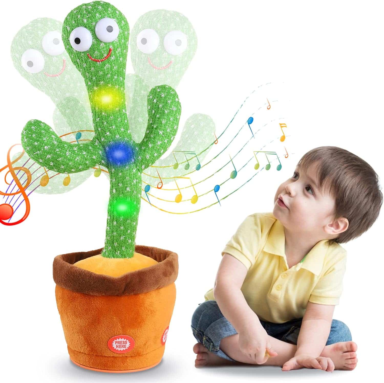 Kids Dancing Talking Cactus Toy