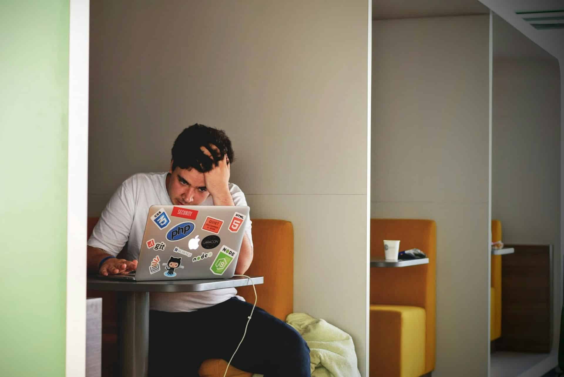 man using MacBook