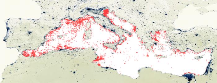 Map of the Mediterranean Sea