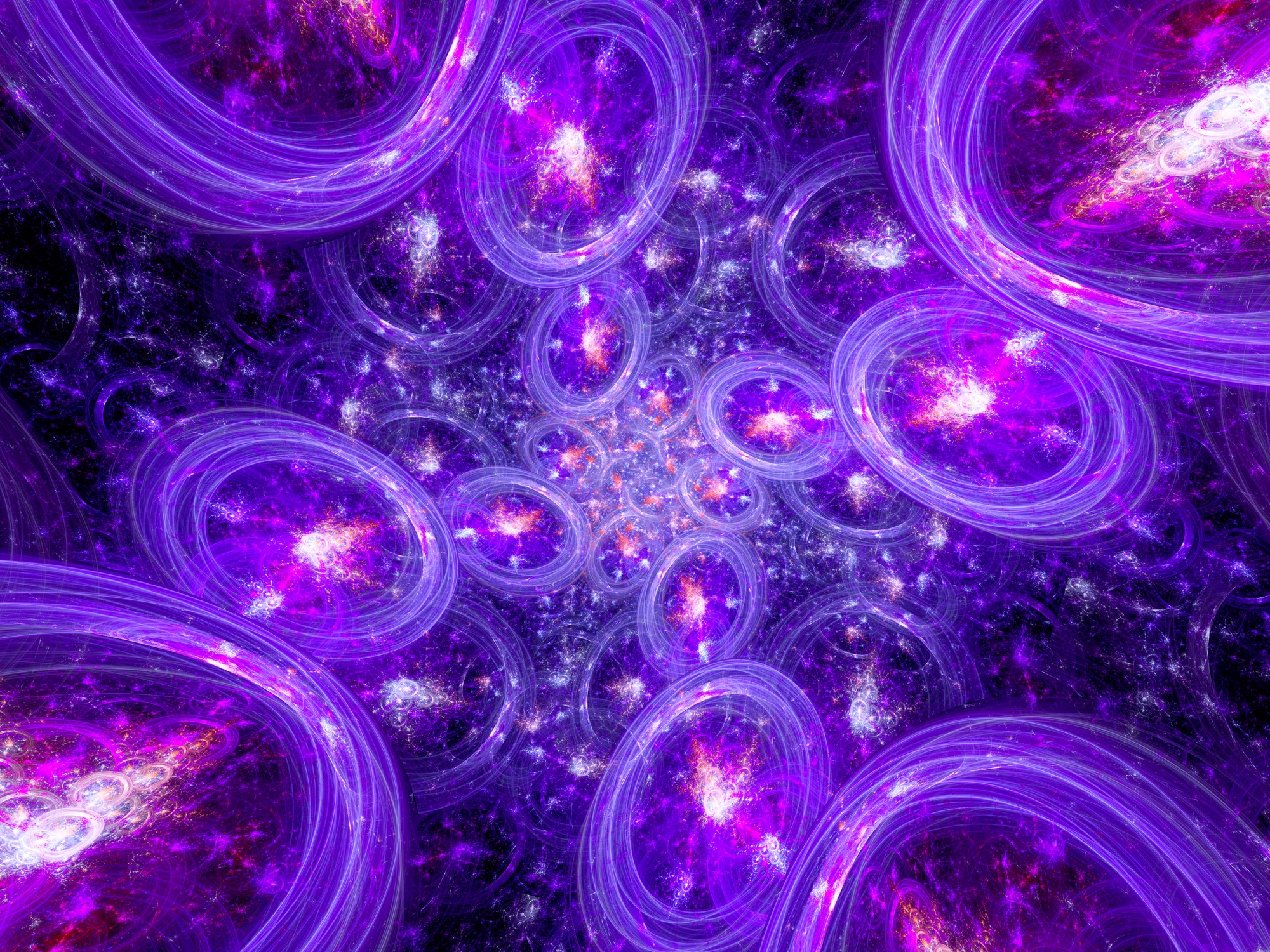 Multiple glowing bubble universes