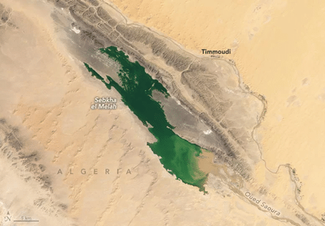 Satellite image of Sebkha el Melah