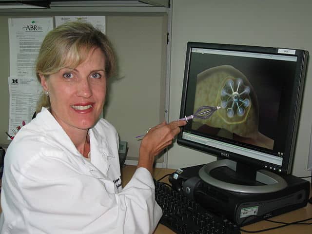 a SAVI breast brachytherapy device