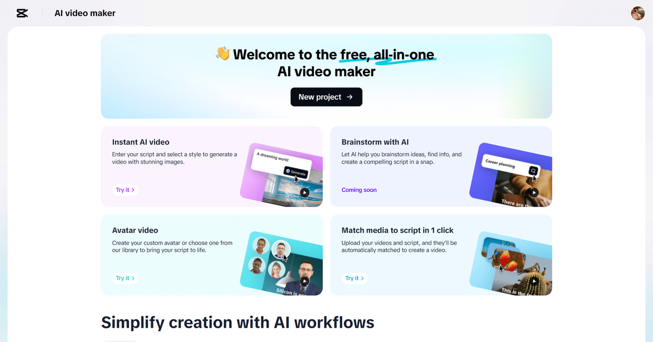 AI video editor