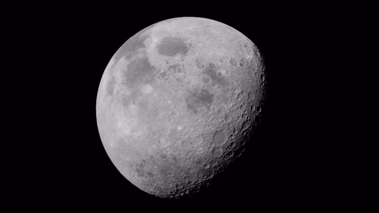 The stark landscape of the Moon
