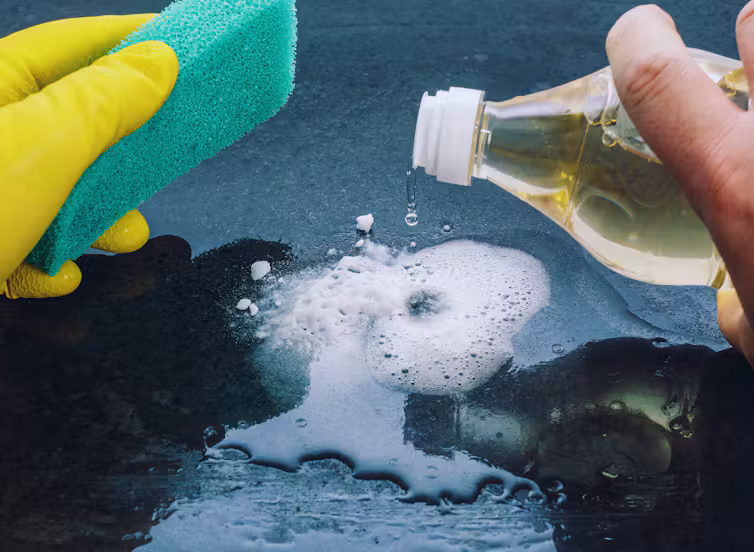 Vinegar and baking soda